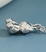 Lade das Bild in den Galerie-Viewer, Cute Mini Bear Animal 925 Sterling Silver Necklace
