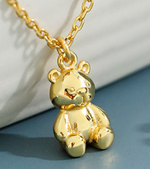 Lade das Bild in den Galerie-Viewer, Cute Mini Bear Animal 925 Sterling Silver Necklace
