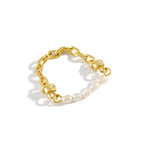 Lade das Bild in den Galerie-Viewer, Fashion Natural Pearls Chain 925 Sterling Silver Ring

