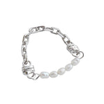 Lade das Bild in den Galerie-Viewer, Fashion Natural Pearls Chain 925 Sterling Silver Ring
