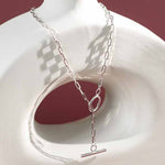 Lade das Bild in den Galerie-Viewer, Simple TO Shape Chian 925 Sterling Silver Choker Necklace
