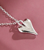 Lade das Bild in den Galerie-Viewer, Girl Irregular Heart 925 Sterling Silver Necklace
