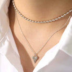 Lade das Bild in den Galerie-Viewer, Girl Irregular Heart 925 Sterling Silver Necklace
