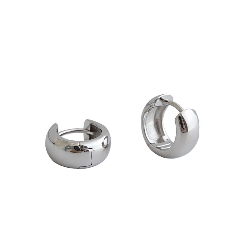 Mini Wide Circle Huggie Hoops aus 925 Sterlingsilber - SterlingSilberSchmuck