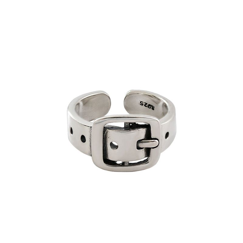 Vintage Gürtel Ring 925 Sterling Silber verstellbar elegant