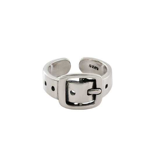 Vintage Gürtel Ring 925 Sterling Silber verstellbar elegant
