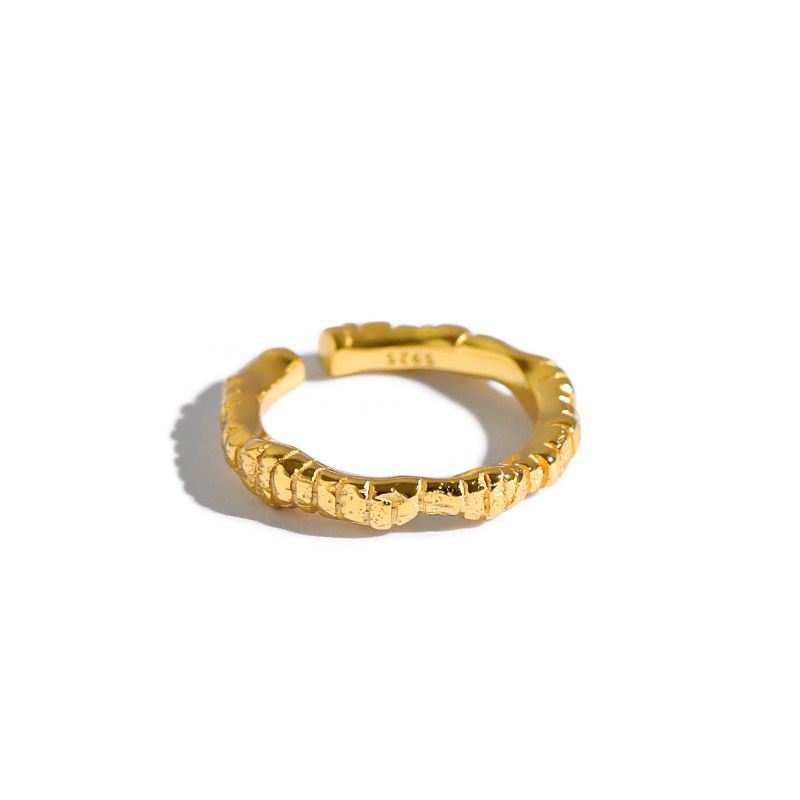 Gesicht Ring 925 Sterling Silber unregelmäßig verstellbar modern