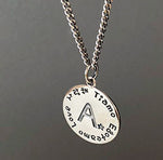 Lade das Bild in den Galerie-Viewer, Simple Letter A to Z Coin 925 Sterling Silver DIY Pendant
