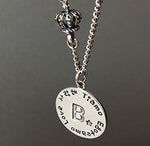 Lade das Bild in den Galerie-Viewer, Simple Letter A to Z Coin 925 Sterling Silver DIY Pendant
