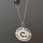 Lade das Bild in den Galerie-Viewer, Simple Letter A to Z Coin 925 Sterling Silver DIY Pendant
