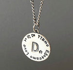 Lade das Bild in den Galerie-Viewer, Simple Letter A to Z Coin 925 Sterling Silver DIY Pendant
