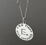 Lade das Bild in den Galerie-Viewer, Simple Letter A to Z Coin 925 Sterling Silver DIY Pendant

