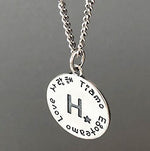 Lade das Bild in den Galerie-Viewer, Simple Letter A to Z Coin 925 Sterling Silver DIY Pendant
