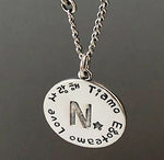 Lade das Bild in den Galerie-Viewer, Simple Letter A to Z Coin 925 Sterling Silver DIY Pendant
