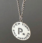 Lade das Bild in den Galerie-Viewer, Simple Letter A to Z Coin 925 Sterling Silver DIY Pendant
