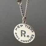 Lade das Bild in den Galerie-Viewer, Simple Letter A to Z Coin 925 Sterling Silver DIY Pendant
