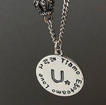 Lade das Bild in den Galerie-Viewer, Simple Letter A to Z Coin 925 Sterling Silver DIY Pendant
