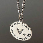 Lade das Bild in den Galerie-Viewer, Simple Letter A to Z Coin 925 Sterling Silver DIY Pendant
