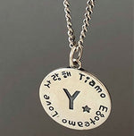 Lade das Bild in den Galerie-Viewer, Simple Letter A to Z Coin 925 Sterling Silver DIY Pendant
