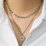 Lade das Bild in den Galerie-Viewer, Simple Letter A to Z Coin 925 Sterling Silver DIY Pendant
