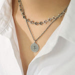 Lade das Bild in den Galerie-Viewer, Simple Letter A to Z Coin 925 Sterling Silver DIY Pendant
