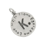 Lade das Bild in den Galerie-Viewer, Simple Letter A to Z Coin 925 Sterling Silver DIY Pendant
