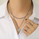 Lade das Bild in den Galerie-Viewer, Simple Letter A to Z Coin 925 Sterling Silver DIY Pendant
