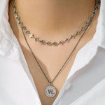 Lade das Bild in den Galerie-Viewer, Simple Letter A to Z Coin 925 Sterling Silver DIY Pendant
