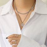 Lade das Bild in den Galerie-Viewer, Simple Letter A to Z Coin 925 Sterling Silver DIY Pendant
