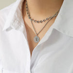 Lade das Bild in den Galerie-Viewer, Simple Letter A to Z Coin 925 Sterling Silver DIY Pendant
