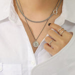 Lade das Bild in den Galerie-Viewer, Simple Letter A to Z Coin 925 Sterling Silver DIY Pendant
