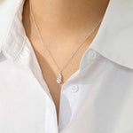 Lade das Bild in den Galerie-Viewer, Simple Irregular Waterdrop 925 Sterling Silver Necklace
