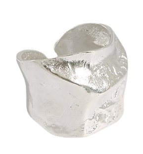 Irregular 925 Sterling Silver Adjustable Ring - SterlingSilberSchmuck
