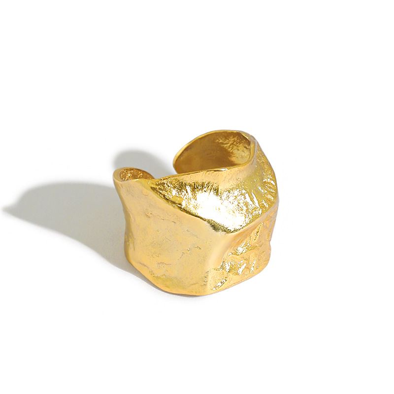 Irregular 925 Sterling Silver Adjustable Ring - SterlingSilberSchmuck