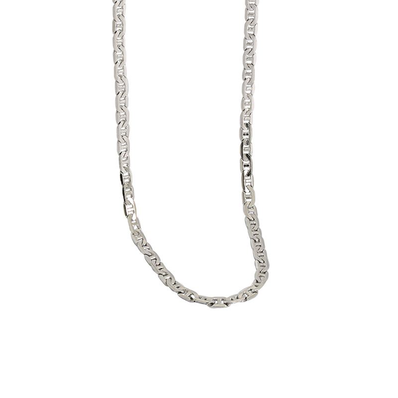 Simple 925 Sterling Silver Stacking Chain Necklace - SterlingSilberSchmuck