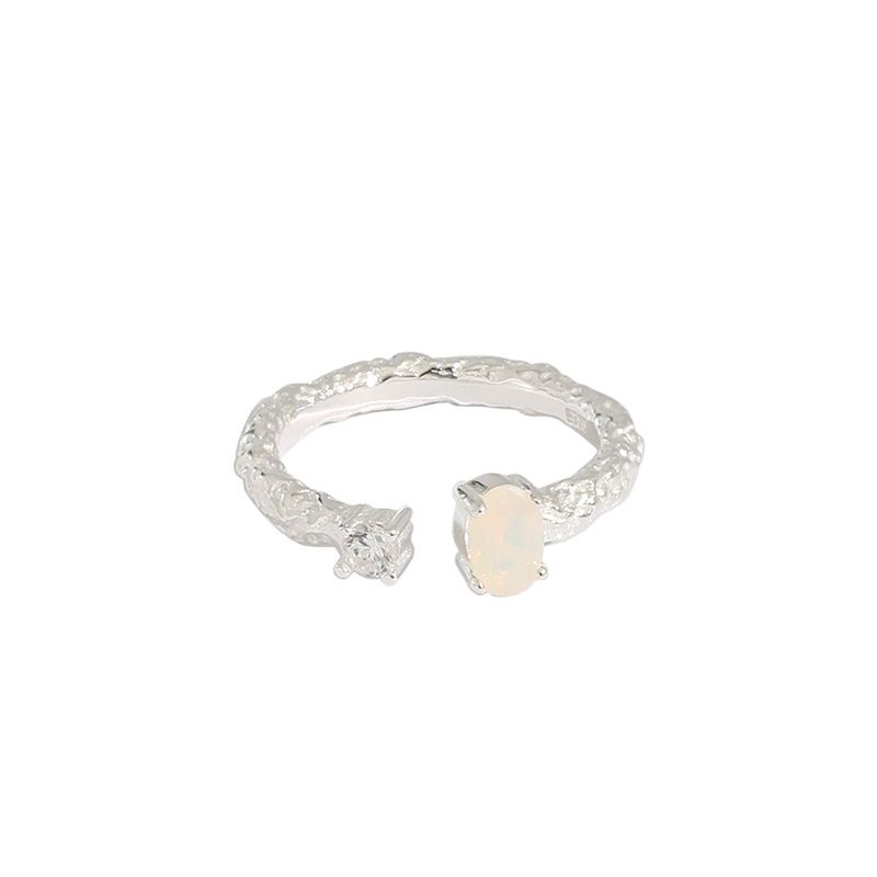 Goldener Sandstein & Kristall Kette - 925 Silber Quadrat Kette