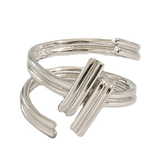 Screw Ring 925 Sterling Silber verstellbar modern industriell