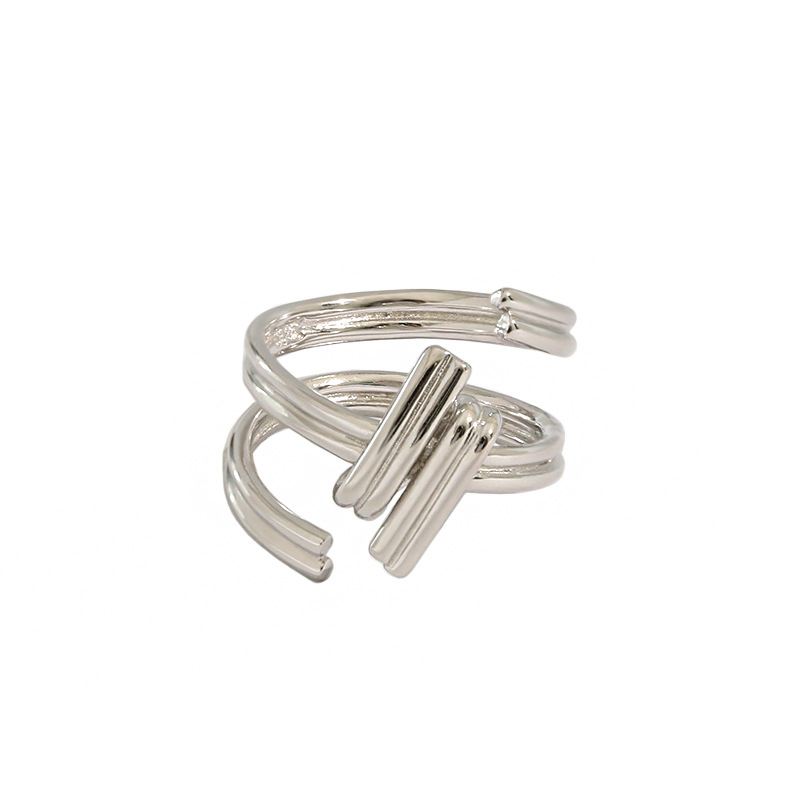 Screw Ring 925 Sterling Silber verstellbar modern industriell