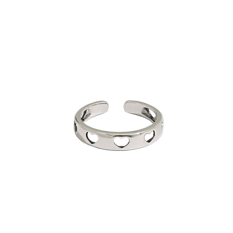 Herz Ring Mädchen 925 Sterling Silber verstellbar süß & elegant