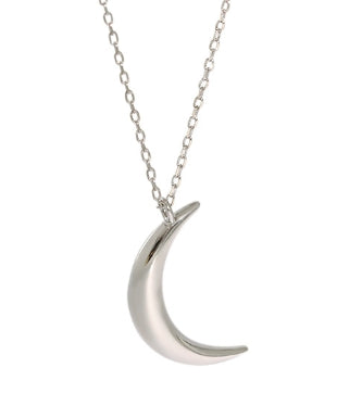 New Crescent Moon 925 Sterling Silver Necklace - SterlingSilberSchmuck