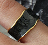 Irregular Wide 925 Sterling Silver Adjustable Ring - SterlingSilberSchmuck