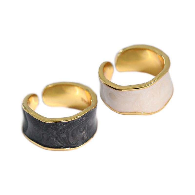 Irregular Wide 925 Sterling Silver Adjustable Ring - SterlingSilberSchmuck