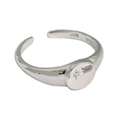Perlen CZ Ring aus 925 Sterlingsilber – Verstellbar Elegant - SterlingSilberSchmuck