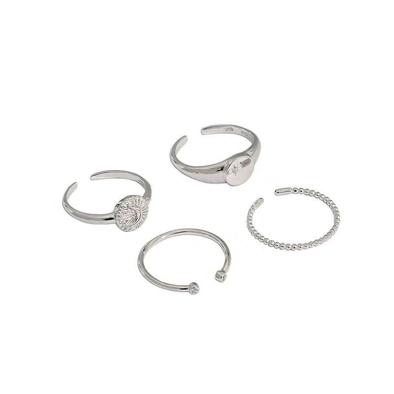 Perlen CZ Ring aus 925 Sterlingsilber – Verstellbar Elegant - SterlingSilberSchmuck