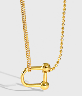 U Shape Fashion 925 Sterling Silver Necklace - SterlingSilberSchmuck