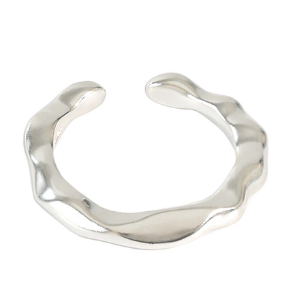 unregelmaessiger schlichter ring aus 925 sterlingsilber verstellbar minimalistischer silberschmuck