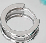 Circle Huggie Ohrringe 925 Sterling Silber geometrisch minimal