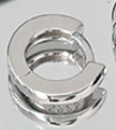 Circle Huggie Ohrringe 925 Sterling Silber geometrisch minimal