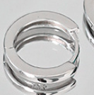 Circle Huggie Ohrringe 925 Sterling Silber geometrisch minimal
