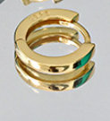 Circle Huggie Ohrringe 925 Sterling Silber geometrisch minimal